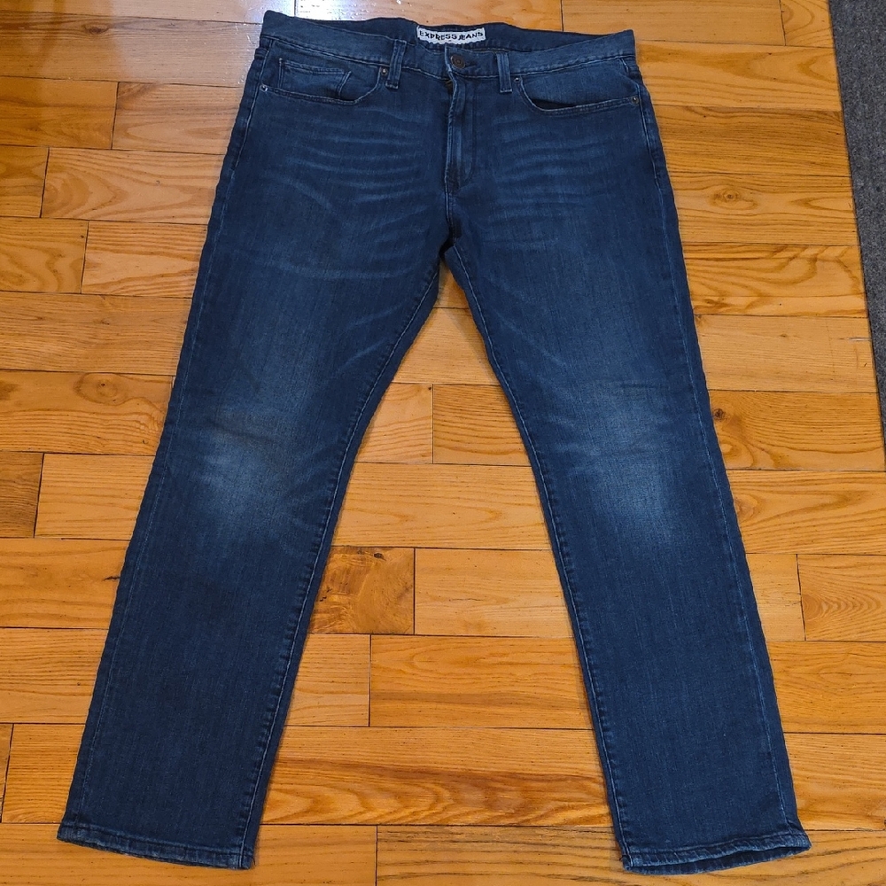 Express Dark Blue Straight Jeans